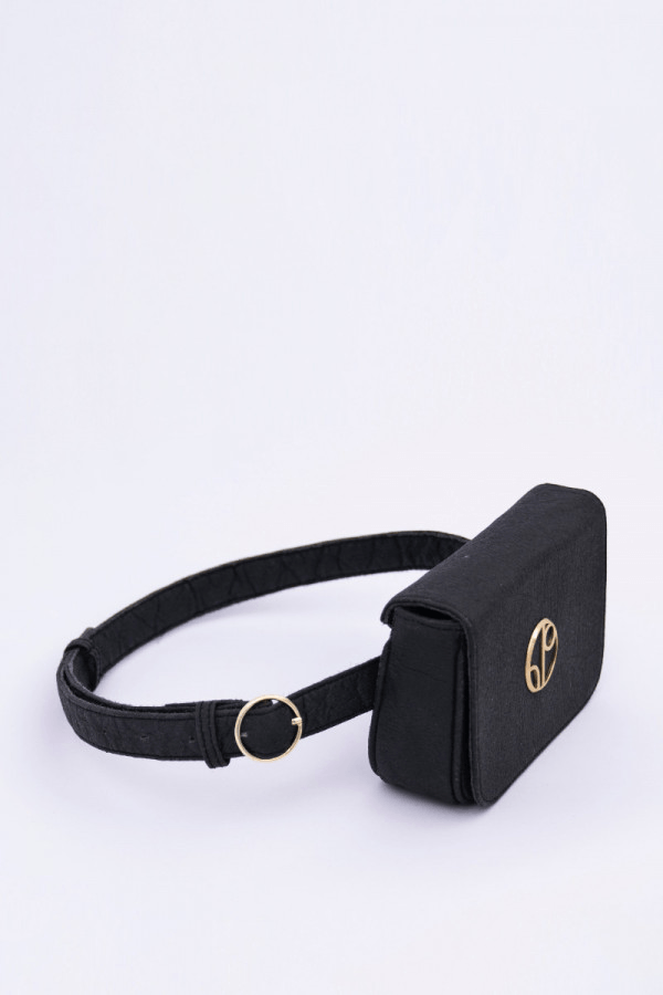 New York JFK Piñatex® Belt Bag in Truffle - Veneka-Sustainable-Ethical-Bag-1 People Drop Ship