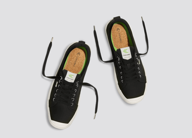 OCA Low Black Canvas Sneaker Women - Veneka-Sustainable-Ethical-Footwear-Cariuma Drop Ship