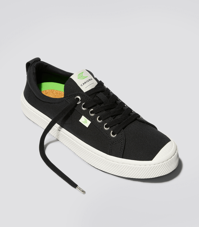 OCA Low Black Canvas Sneaker Women - Veneka-Sustainable-Ethical-Footwear-Cariuma Drop Ship