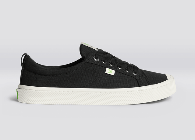 OCA Low Black Canvas Sneaker Women - Veneka-Sustainable-Ethical-Footwear-Cariuma Drop Ship