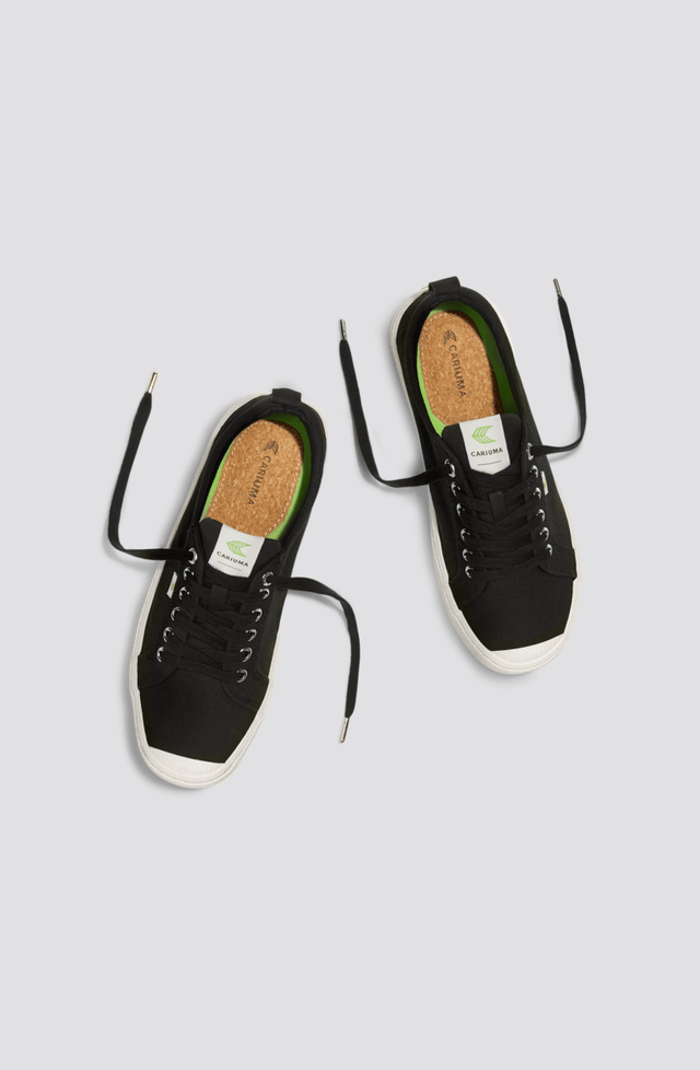OCA Low Black Canvas Sneaker Women - Veneka-Sustainable-Ethical-Footwear-Cariuma Drop Ship