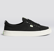 OCA Low Black Canvas Sneaker Women - Veneka-Sustainable-Ethical-Footwear-Cariuma Drop Ship