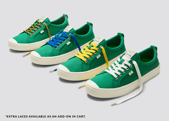 OCA Low Green Canvas Sneaker Women - Veneka-Sustainable-Ethical-Footwear-Cariuma Drop Ship