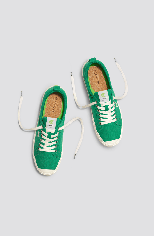 OCA Low Green Canvas Sneaker Women - Veneka-Sustainable-Ethical-Footwear-Cariuma Drop Ship
