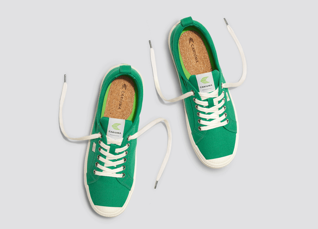 OCA Low Green Canvas Sneaker Women - Veneka-Sustainable-Ethical-Footwear-Cariuma Drop Ship