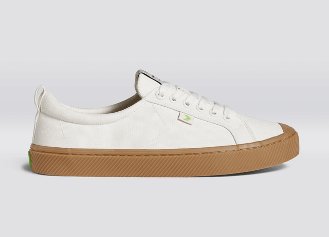 OCA Low Gum Off-White Canvas Sneaker Women - Veneka-Sustainable-Ethical-Footwear-Cariuma Drop Ship