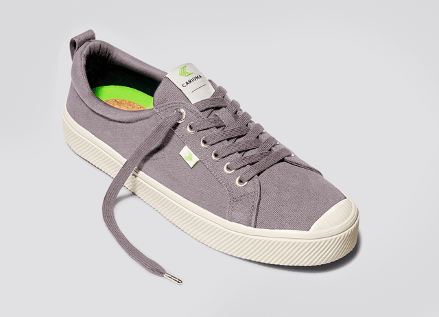 OCA Low Mystic Grey Canvas Sneaker Women - Veneka-Sustainable-Ethical-Footwear-Cariuma Drop Ship