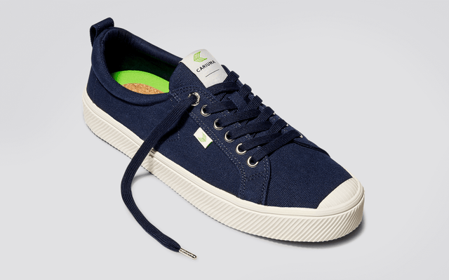 OCA Low Navy Canvas Sneaker Women - Veneka-Sustainable-Ethical-Footwear-Cariuma Drop Ship