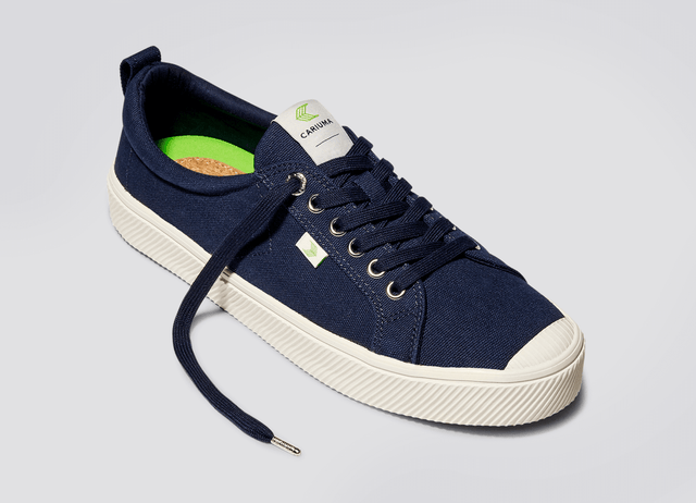 OCA Low Navy Canvas Sneaker Women - Veneka-Sustainable-Ethical-Footwear-Cariuma Drop Ship