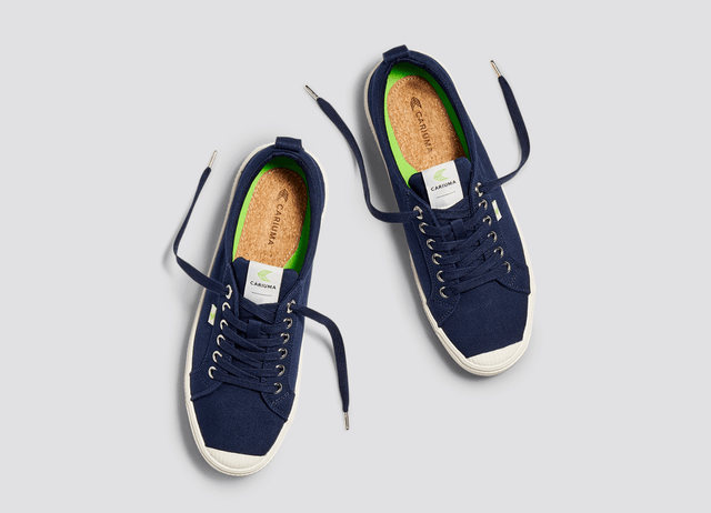 OCA Low Navy Canvas Sneaker Women - Veneka-Sustainable-Ethical-Footwear-Cariuma Drop Ship