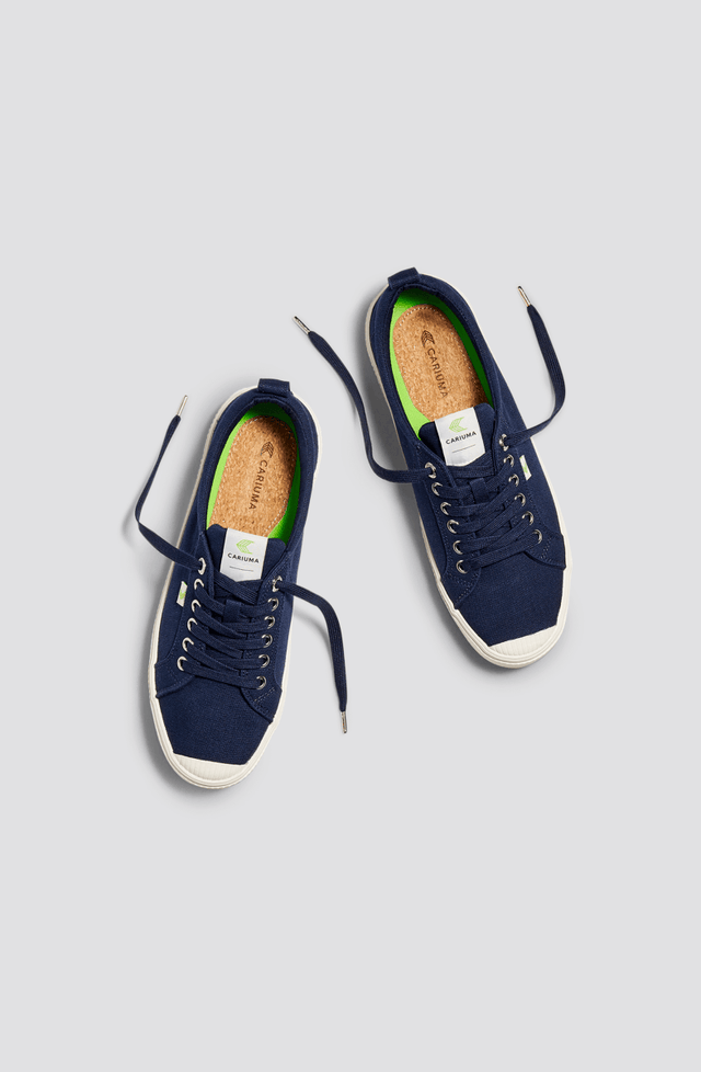 OCA Low Navy Canvas Sneaker Women - Veneka-Sustainable-Ethical-Footwear-Cariuma Drop Ship