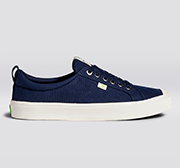 OCA Low Navy Canvas Sneaker Women - Veneka-Sustainable-Ethical-Footwear-Cariuma Drop Ship