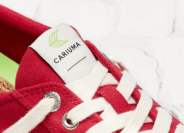 OCA Low Red Canvas Sneaker Women - Veneka-Sustainable-Ethical-Footwear-Cariuma Drop Ship
