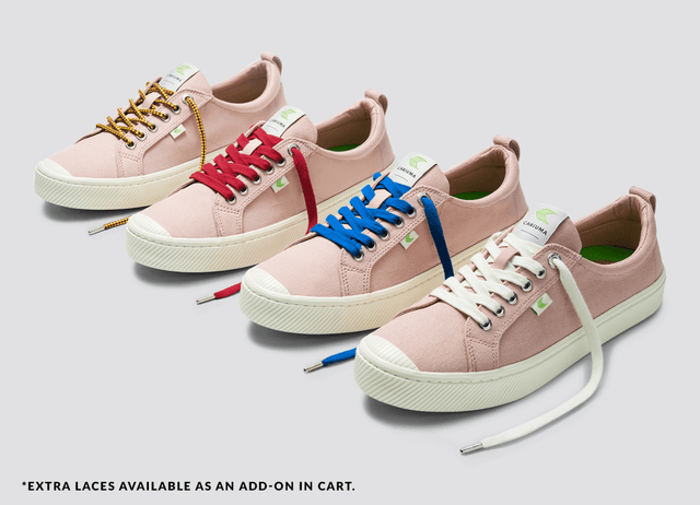 OCA Low Rose Canvas Sneaker Women - Veneka-Sustainable-Ethical-Footwear-Cariuma Drop Ship