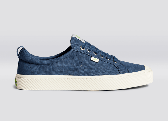OCA Low Shadow Blue Canvas Sneaker Women - Veneka-Sustainable-Ethical-Footwear-Cariuma Drop Ship