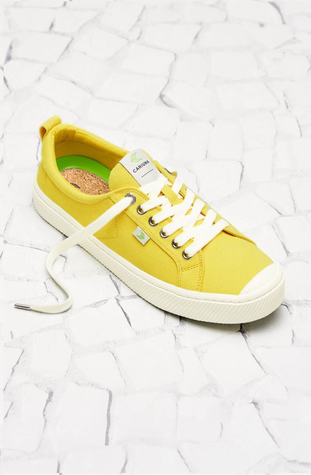 OCA Low Yellow Canvas Sneaker Women - Veneka-Sustainable-Ethical-Footwear-Cariuma Drop Ship