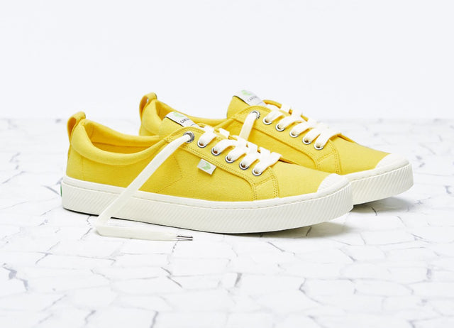 OCA Low Yellow Canvas Sneaker Women - Veneka-Sustainable-Ethical-Footwear-Cariuma Drop Ship