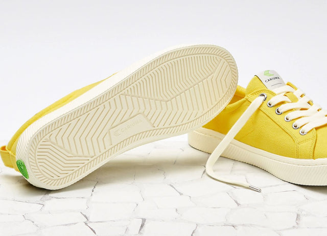 OCA Low Yellow Canvas Sneaker Women - Veneka-Sustainable-Ethical-Footwear-Cariuma Drop Ship