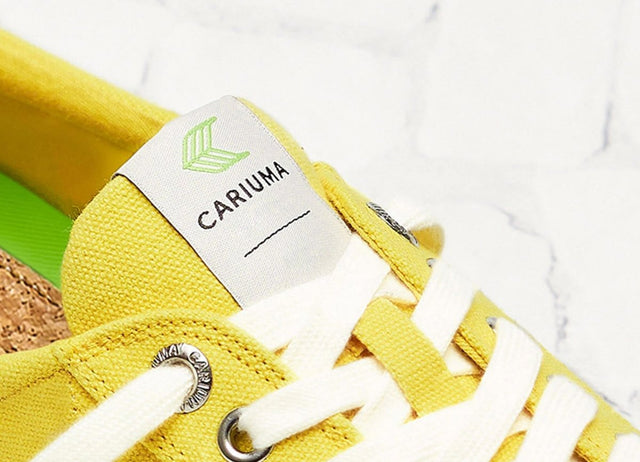 OCA Low Yellow Canvas Sneaker Women - Veneka-Sustainable-Ethical-Footwear-Cariuma Drop Ship