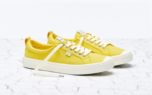 OCA Low Yellow Canvas Sneaker Women - Veneka-Sustainable-Ethical-Footwear-Cariuma Drop Ship