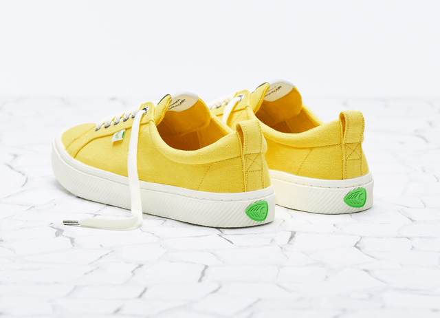 OCA Low Yellow Canvas Sneaker Women - Veneka-Sustainable-Ethical-Footwear-Cariuma Drop Ship