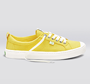OCA Low Yellow Canvas Sneaker Women - Veneka-Sustainable-Ethical-Footwear-Cariuma Drop Ship