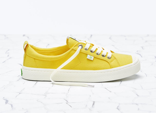 OCA Low Yellow Canvas Sneaker Women - Veneka-Sustainable-Ethical-Footwear-Cariuma Drop Ship