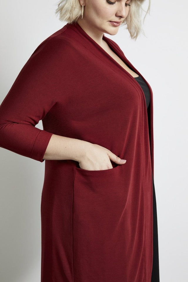 Oki Relaxed Cardi in Jet Black - Veneka-Sustainable-Ethical-Jackets-Hours Drop Ship