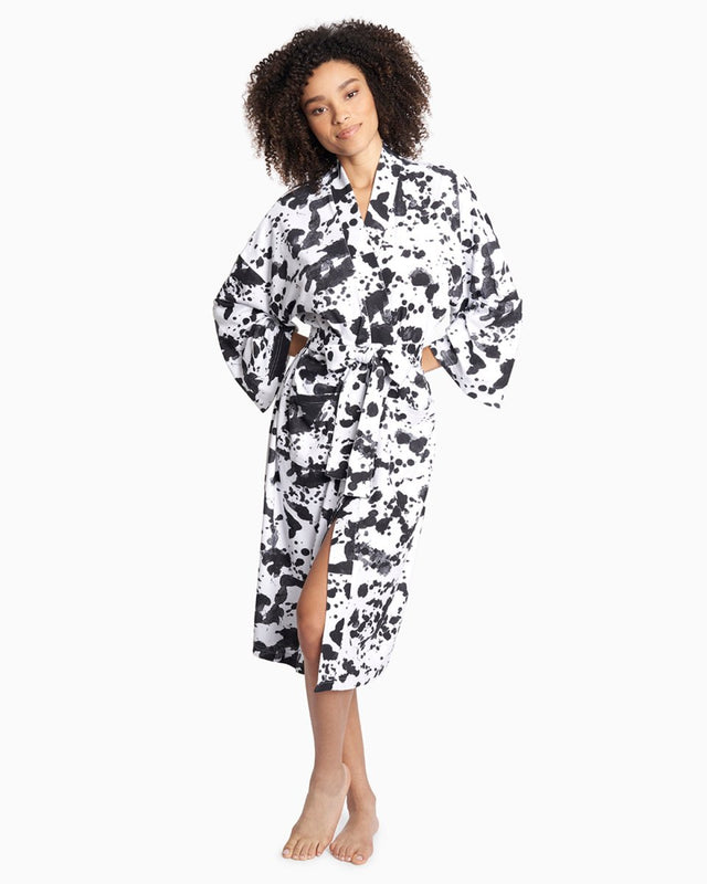Olivia Robe in Black - Veneka-Sustainable-Ethical-Home-YesAnd Drop Ship