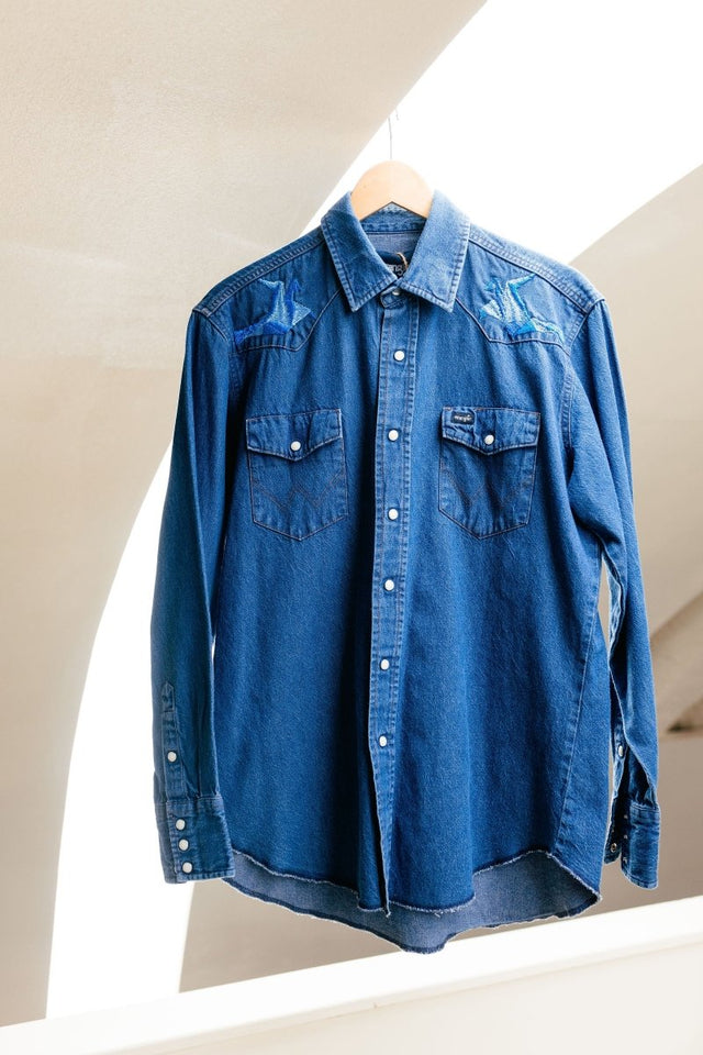 Origami Jean Shirt "Prism Collection" - Veneka-Sustainable-Ethical-Tops-Montie and Joie Drop Ship