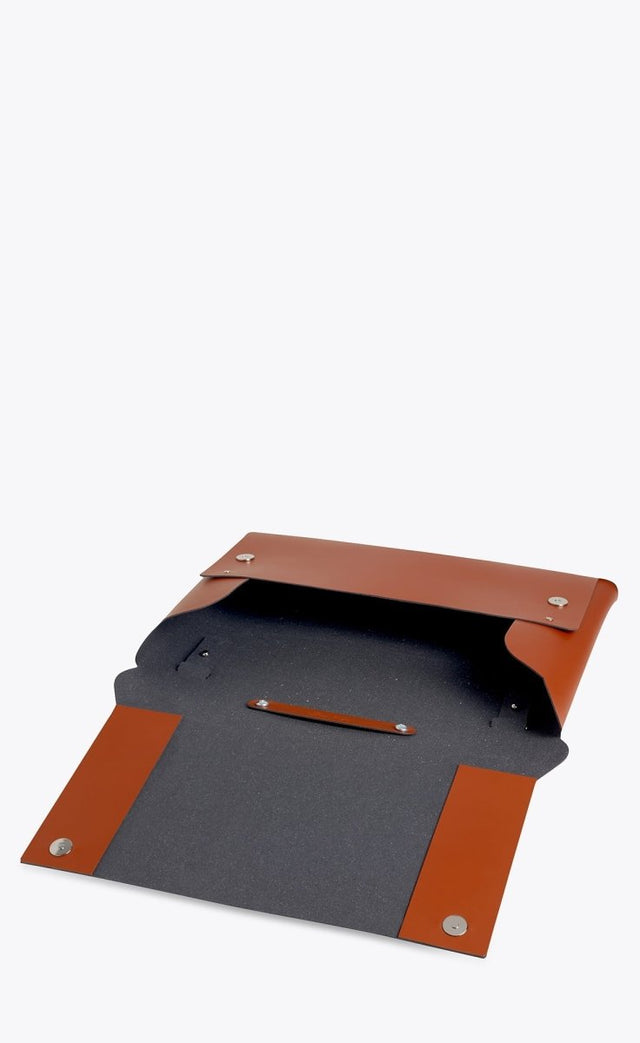 Origami Portfolio in Cognac - Veneka-Sustainable-Ethical-Bag-HEMINCUFF Drop Ship