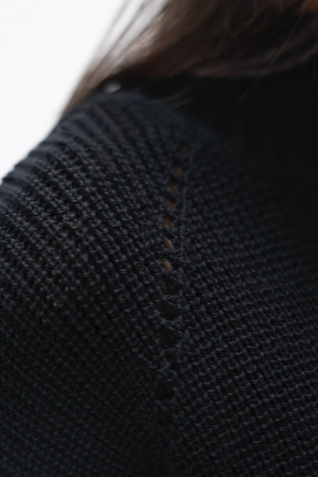 Ottawa YOW High Neck Sweater in Licorice - Veneka-Sustainable-Ethical-Tops-1 People Drop Ship