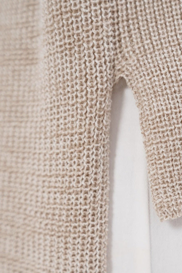Ottawa YOW High Neck Sweater in Sand Marl - Veneka-Sustainable-Ethical-Tops-1 People Drop Ship