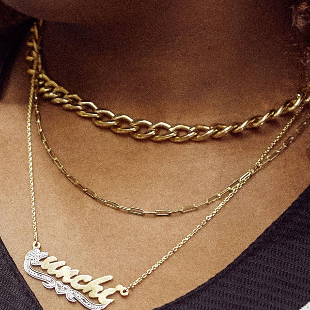 Paperclip Chain Necklace - Veneka-Sustainable-Ethical-Necklace-Nunchi Drop Ship