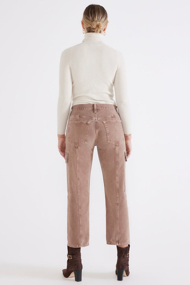 Pax Midrise Cargo - Mink - Veneka-Sustainable-Ethical-Bottoms-Etica Denim Drop Ship