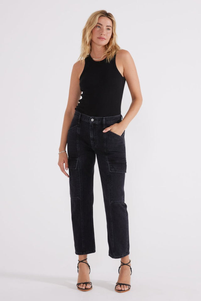 Pax Slim Cargo - Black Rock - Veneka-Sustainable-Ethical-Bottoms-Etica Denim Drop Ship