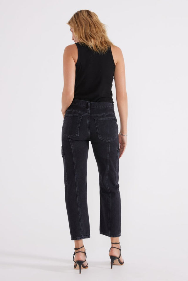 Pax Slim Cargo - Black Rock - Veneka-Sustainable-Ethical-Bottoms-Etica Denim Drop Ship