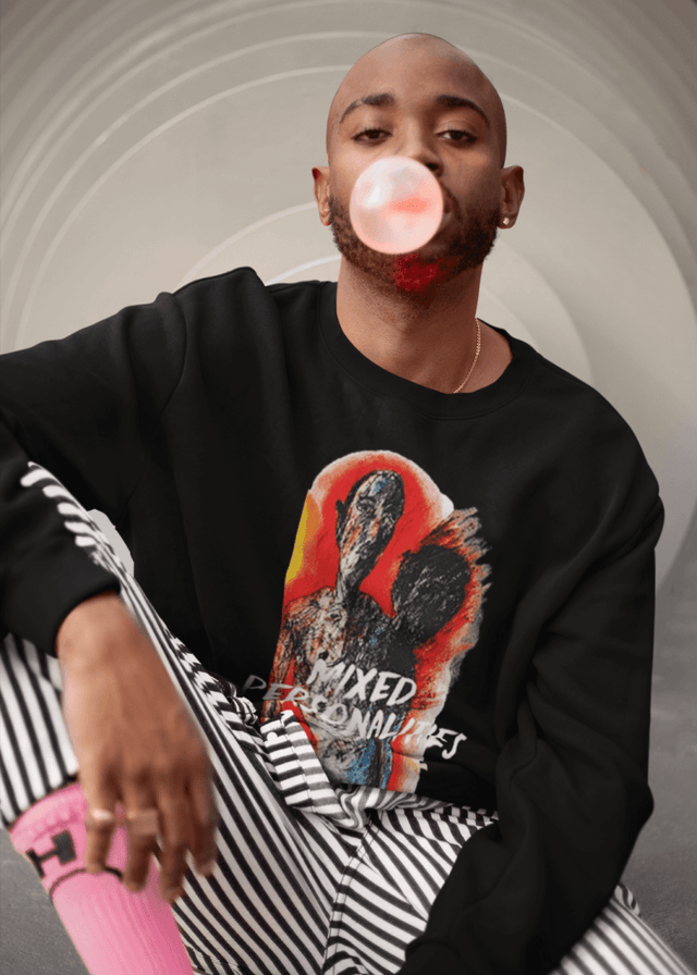 Personalities Unisex Sweatshirt in Black - Veneka-Sustainable-Ethical-Tops-J&R Artisan Fashion Drop Ship