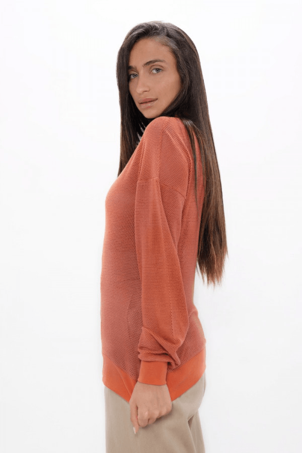 Philly PHL Cosy Sweater in Clay - Veneka-Sustainable-Ethical-Tops-1 People Drop Ship