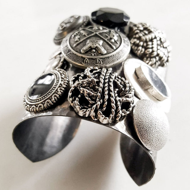 Phoenix - Vintage Button Cuff - Veneka-Sustainable-Ethical-Jewelry-Stella Lucchi Drop Ship