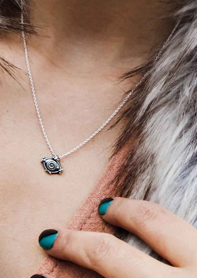 Protection Charm Necklace in Silver - Veneka-Sustainable-Ethical-Jewelry-Astor & Orion Drop Ship