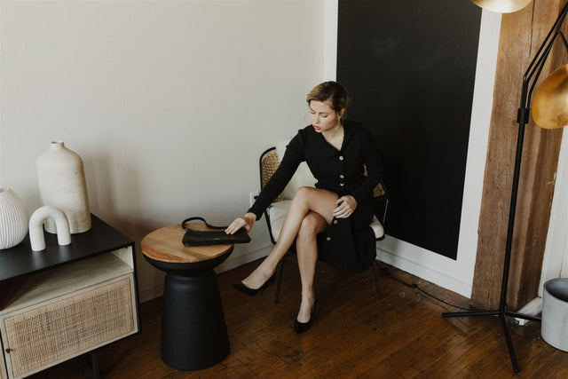Rachel Cardigan Dress in Black - Veneka-Sustainable-Ethical-Dresses-Sonderlier Drop Ship