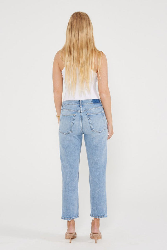 Rae Mid Rise Crop - River Cliff - Veneka-Sustainable-Ethical-Denim-Etica Denim Drop Ship
