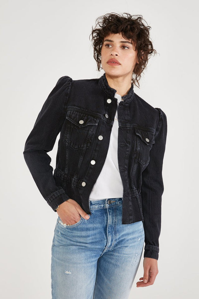 Remi Reconstructed Jacket - Black Rock - Veneka-Sustainable-Ethical-Jackets-Etica Denim Drop Ship