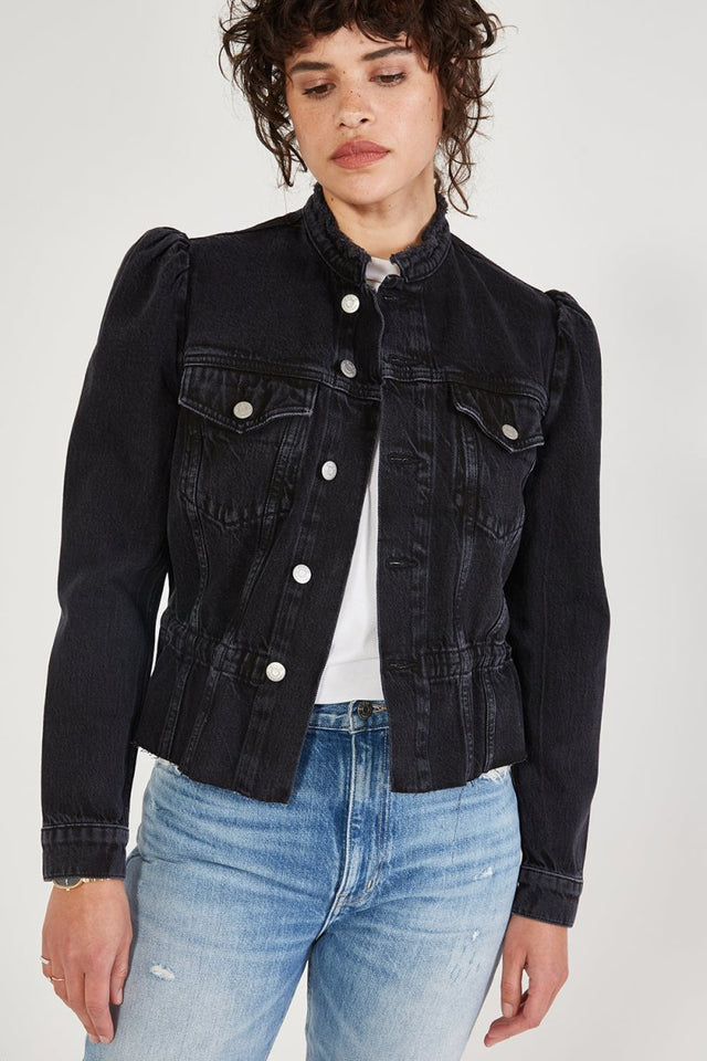 Remi Reconstructed Jacket - Black Rock - Veneka-Sustainable-Ethical-Jackets-Etica Denim Drop Ship