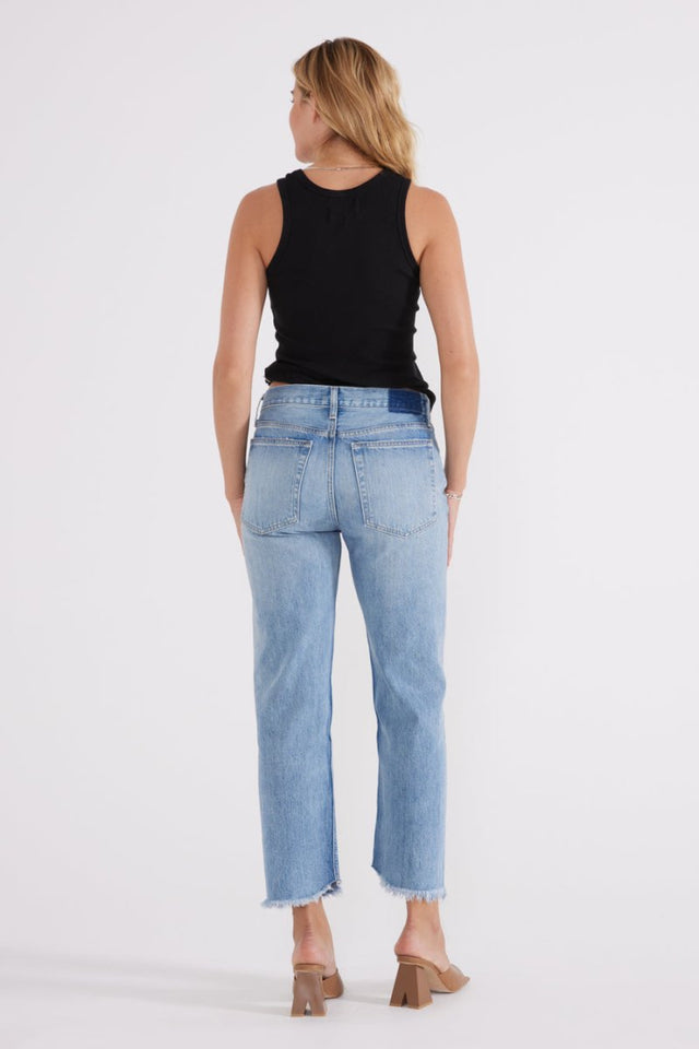 Rhea Midrise Straight Crop - Still Water - Veneka-Sustainable-Ethical-denim-Etica Denim Drop Ship