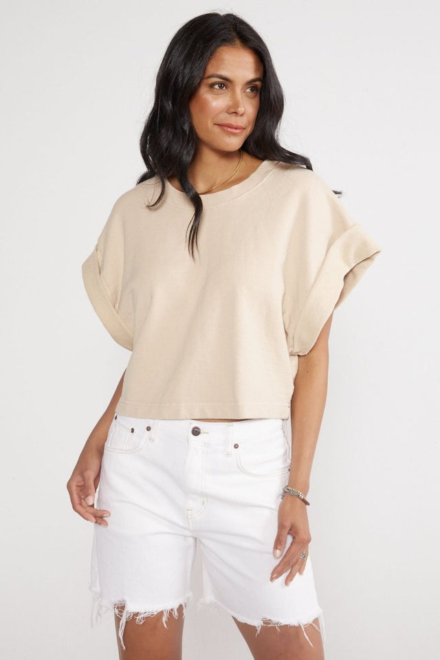 Rhett Sweat - Sand - Veneka-Sustainable-Ethical-Tops-Etica Denim Drop Ship