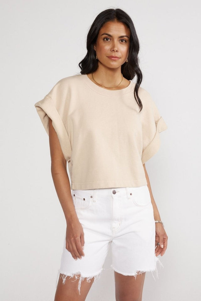 Rhett Sweat - Sand - Veneka-Sustainable-Ethical-Tops-Etica Denim Drop Ship