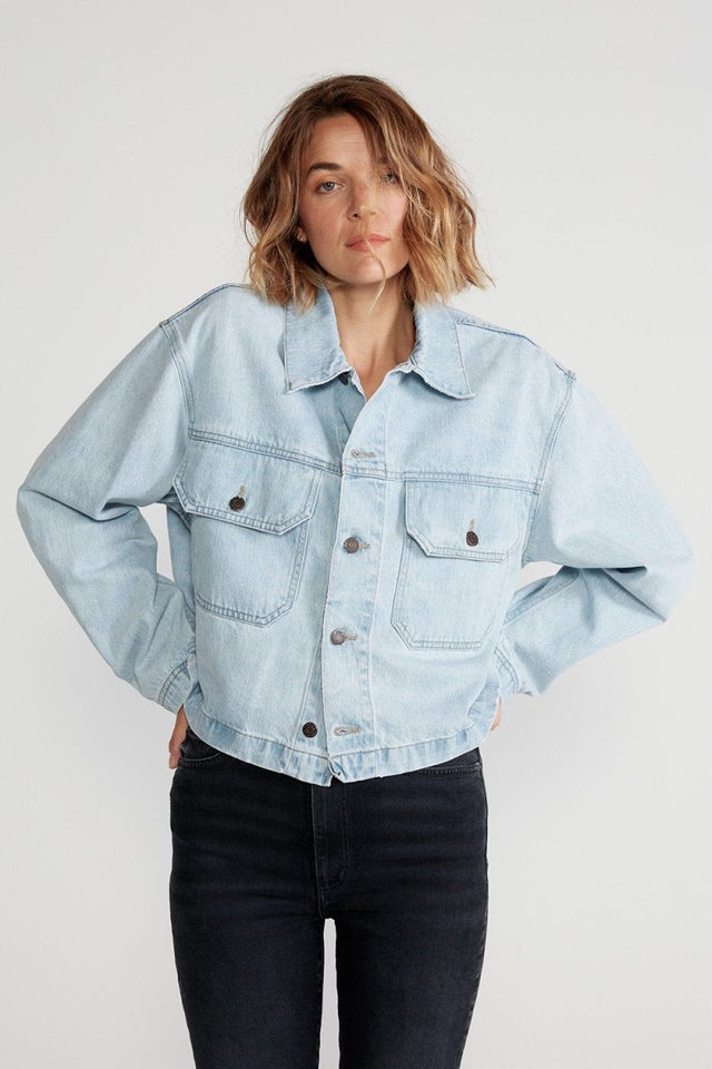 Rive Workwear Jacket in Silverwood Lake - Veneka-Sustainable-Ethical-Jackets-Etica Denim Drop Ship