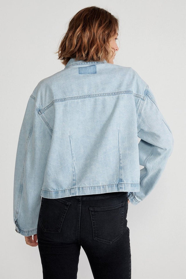 Rive Workwear Jacket in Silverwood Lake - Veneka-Sustainable-Ethical-Jackets-Etica Denim Drop Ship